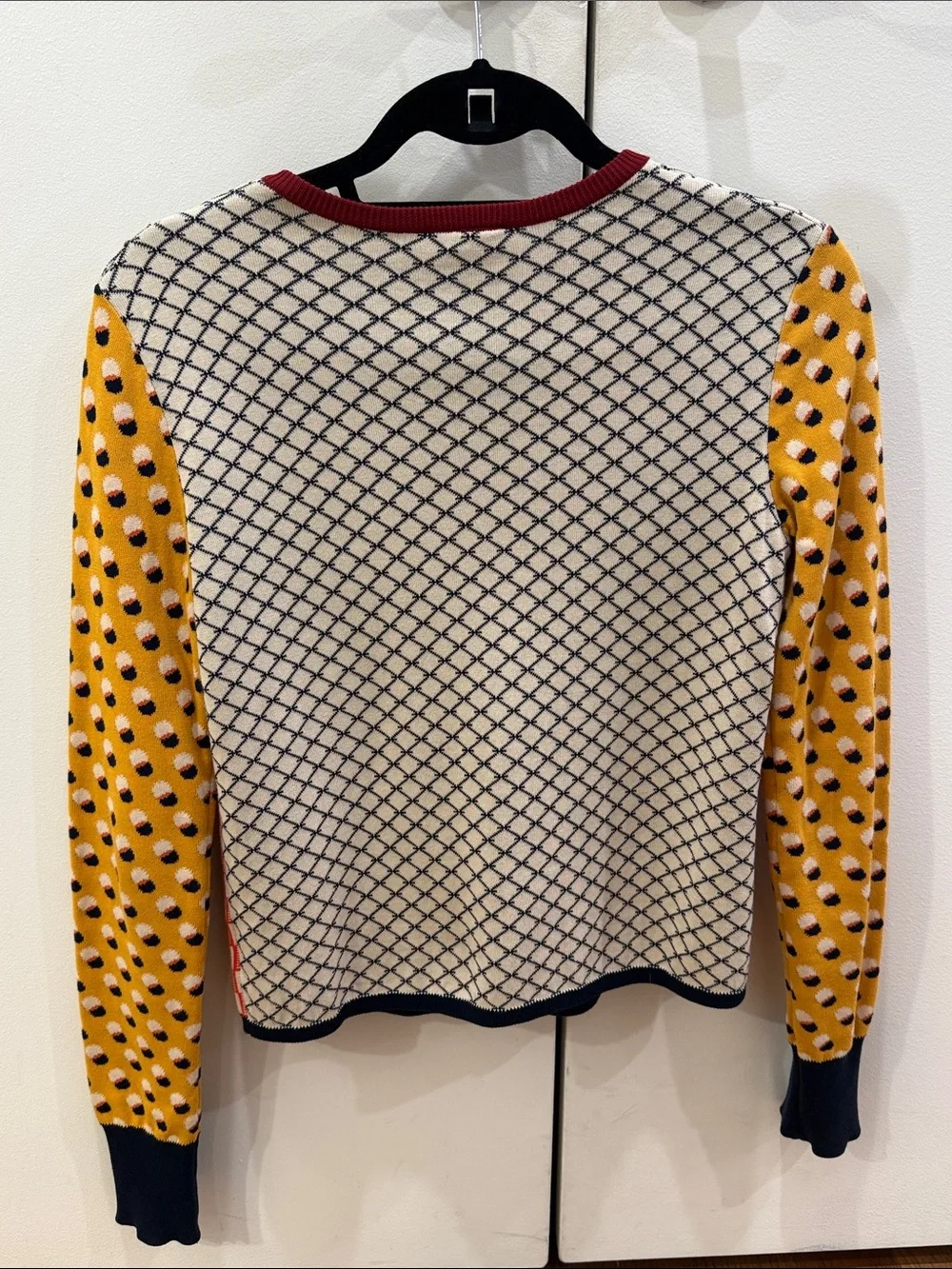 Tory Burch Aldwyn Patchwork Print Cardigan Size XS